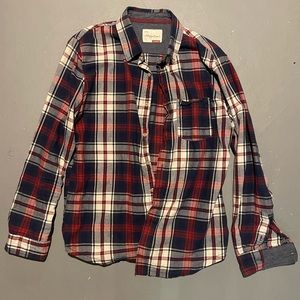Lightly worn Men’s Sovereign Code plaid button up.